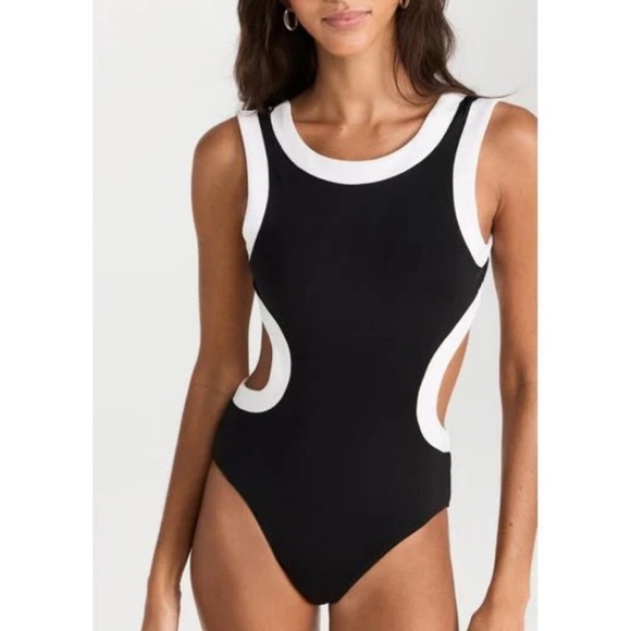 Staud Sarah one piece colorblock swimsuit - Picture 2 of 6
